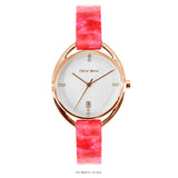 Christ Verra Women's Watches CV 80021L-75 SLV Gold Red Ceramic Strap