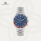 Christ Verra Casual Men's Watches Jam Tangan Pria Tali Rantai Two-Tone Series CV 146201G-11 BLU