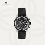 Christ Verra Men's Watch Streetline CV 12327G-20 BLK Leather Strap + Free Rubber Strap