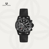 Christ Verra Men's Watch Streetline CV 12327G-26 BLK Leather Strap + Free Rubber Strap