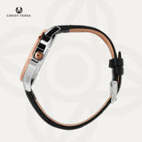 Christ Verra Jam Tangan Couple Solunae Series Strap Leather White Rosegold CV 51016G-24 WHT CV 51016L-24 WHT