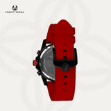 Christ Verra Casual Men's Watches Draeven Series Strap Rubber Sillicon CV 12526G-36 BLK/RED