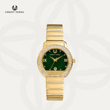 Christ Verra Casual Women's Watches Jam Tangan Wanita Tali Rantai Élora Series CV 51128L-12 GRN