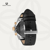Christ Verra Casual Men's Watches Bellagio Series Strap Leather Chronograph CV 12493G-24 BLK