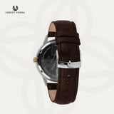 Christ Verra Jam Tangan Couple Solunae Series Strap Leather White Gold CV 51016G-23 WHT CV 51016L-23 WHT