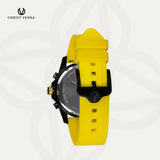 Christ Verra Casual Men's Watches Draeven Series Strap Rubber Sillicon CV 12526G-36 BLK/YLW