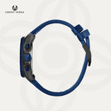 Christ Verra Men's Watch Streetline CV 12327G-2D BLU Leather Strap + Free Rubber Strap