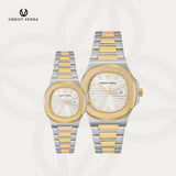 Christ Verra Jam Tangan Couple Chronograph Coppia Series CV 921548G-13 SLV CV 921548L-13 SLV