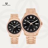 Christ Verra Jam Tangan Couple Unison Series Strap Stainless Steel CV 12061G-15 BLK CV 12061L-15 BLK