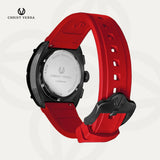 Christ Verra Casual Men's Watches Vanguard Series Strap Rubber Sillicon CV 12240G-36 BLK/RED