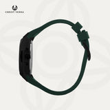 Christ Verra Casual Men's Watches Bravon Series Strap Rubber Sillicon CV 113926G-36 BLK/GRN