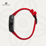 Christ Verra Casual Men's Watches Vanguard Series Strap Rubber Sillicon CV 12240G-36 BLK/RED