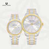 Christ Verra Jam Tangan Couple Unison Series Strap Stainless Steel CV 12061G-13 SLV CV 12061L-13 SLV