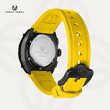 Christ Verra Casual Men's Watches Vanguard Series Strap Rubber Sillicon CV 12240G-36 BLK/YLW