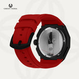 Christ Verra Casual Men's Watches Bravon Series Strap Rubber Sillicon CV 113926G-36 BLK/RED