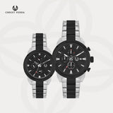 Christ Verra Jam Tangan Couple Syntra Series Strap Stainless Steel CV 12227G-10 BLK CV 12227L-10 BLK