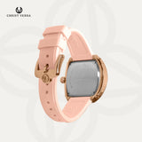 Christ Verra Casual Women Watches Glimora Series CV 53321L-35 RG/PEACH Rubber Sillicon Strap