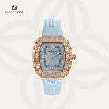 Christ Verra Casual Women Watches Glimora Series CV 53321L-35 L-BLU Rubber Sillicon Strap