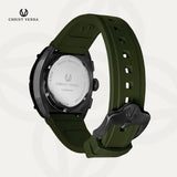 Christ Verra Casual Men's Watches Vanguard Series Strap Rubber Sillicon CV 12240G-36 BLK/GRN