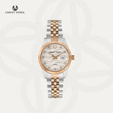 Christ Verra Casual Women's Watches SereneWave Series Rosegold White CV 12487L-14 WHT