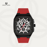 Christ Verra Casual Men's Watches Fortix Series Strap Rubber Sillicon CV 111110G-36 BLK/RED