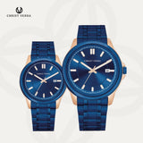 Christ Verra Jam Tangan Couple Unison Series Strap Stainless Steel CV 12061G-1J BLU CV 12061L-1J BLU