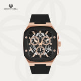 Christ Verra Casual Men's Watches Fortix Series Strap Rubber Sillicon CV 111110G-38 BLK
