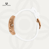Christ Verra Casual Women Watches Glimora Series CV 53321L-35 RG/WHT Rubber Sillicon Strap