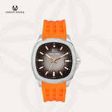 Christ Verra Casual Men's Monarch Timeless Strap Rubber Sillicon CV 110614G-31 BRN