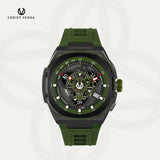 Christ Verra Casual Men's Watches Iron Series Strap Rubber CV 12467G-36 BLK/GRN