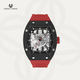 Christ Verra Casual Men's Axor Series Automatic Strap Rubber Sillicon CV 121028G-36 BLK/RED