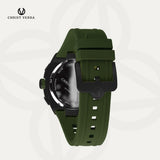 Christ Verra Casual Men's Watches Iron Series Strap Rubber CV 12467G-36 BLK/GRN