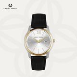 Christ Verra Jam Tangan Couple Dominus & Domina Series Strap Leather CV 12454G-23 SLV & CV 12454L-23 SLV