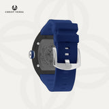Christ Verra Casual Men's Axor Series Automatic Strap Rubber Sillicon CV 121028G-36 BLK/BLU