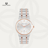 Christ Verra Jam Tangan Couple AMORÉL Series Strap Stainless Steel CV 12405G-14 WHT CV 12405L-14 WHT