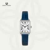 Christ Verra Casual Women's Petit Signature Series Leather Strap CV 121107L-21 WHT/BLU