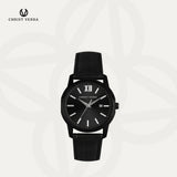 Christ Verra Jam Tangan Couple Dominus & Domina Series Strap Leather CV 12454G-26 BLK & CV 12454L-26 BLK