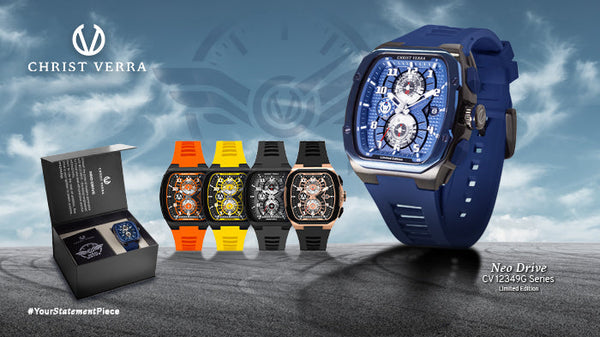 Christ Verra Neo Drive CV 12349G Series Jam Tangan Futuristik untuk Pria Urban Modern