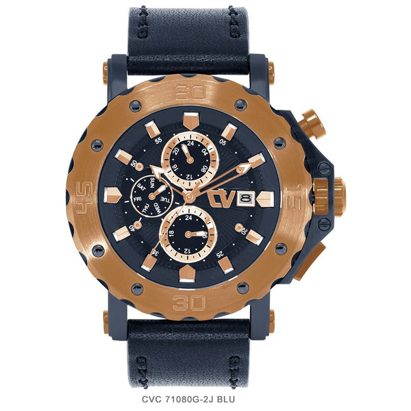 Christ Verra Men's Watches CV C 71080G-2J BLU Leather Strap