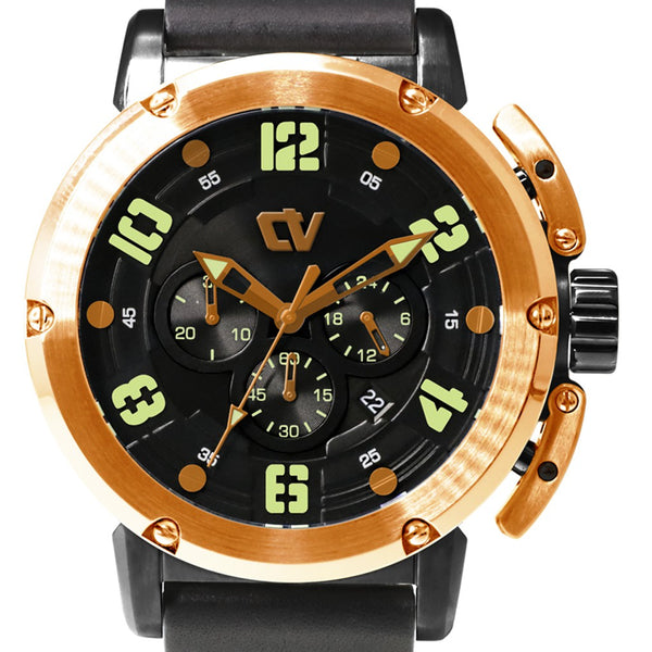 Christ Verra Men's Watches CV C 75002G-28 BLK/RG