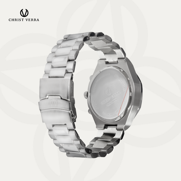 Christ Verra Casual Men's Watches Jam Tangan Pria Tali Rantai Two-Tone Series CV 146201G-11 GUN