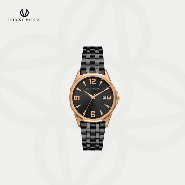 Christ Verra Women Watches Series Couple CV 10641L-18 BLK