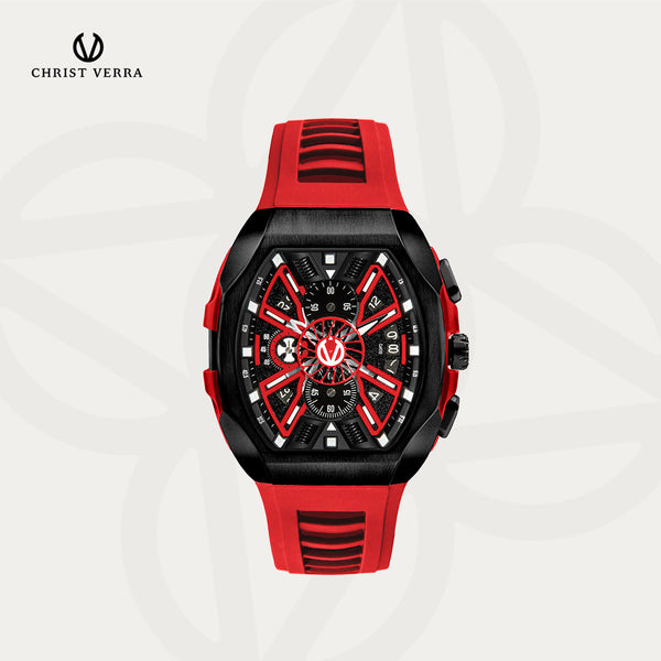 Christ Verra Casual Men's WatchesCV 12080G-36 BLK/RED