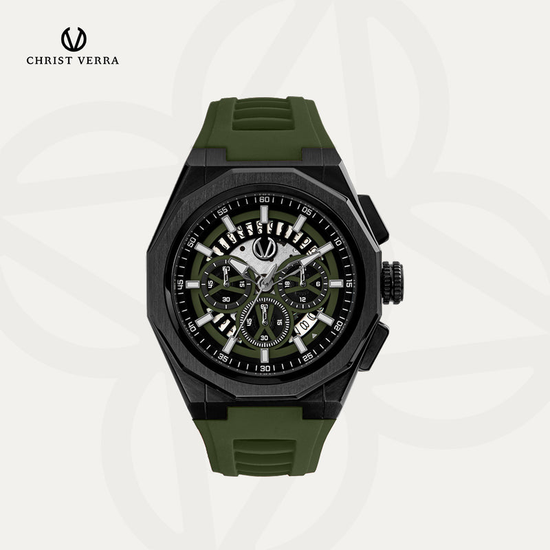 Christ Verra Casual Men's Watches CV 12189G-36 BLK/GRN