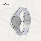 Christ Verra Casual Women's Watches Jam Tangan Wanita Tali Rantai Lady Bold  CV 12351L-51 WHT