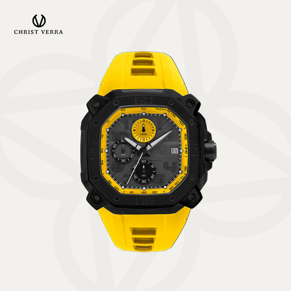 Christ Verra Casual Men's Watches CV 63033G-36 BLK/YLW