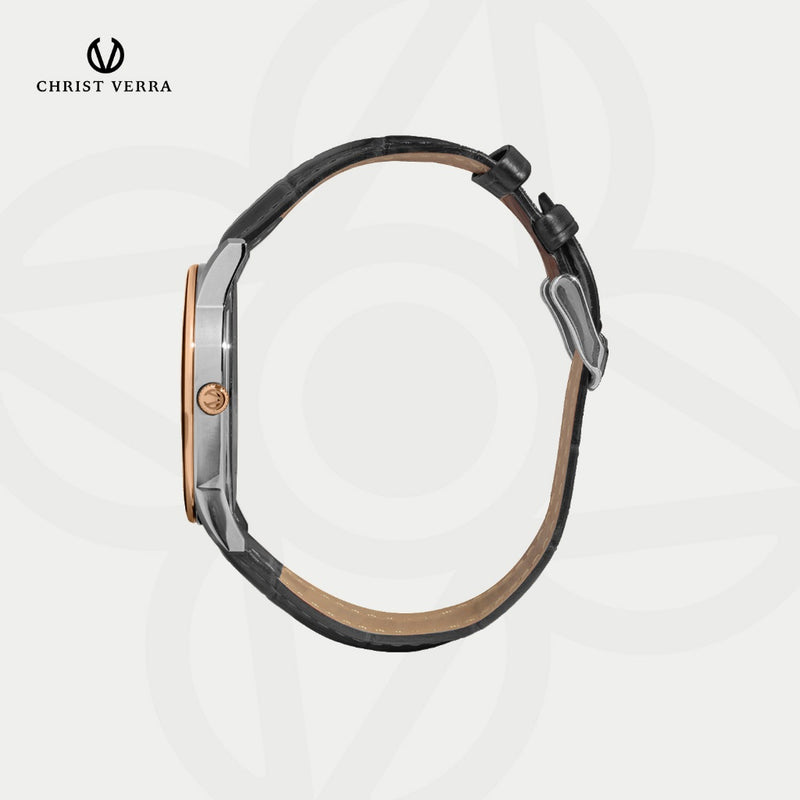 Christ Verra Jam Tangan Kasual Pria Series Couple CV 12452G-24 SLV