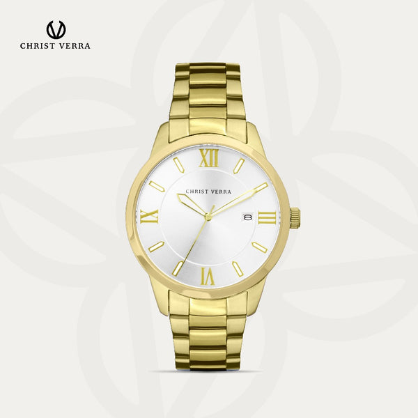 Christ Verra Jam Tangan Kasual Pria Series Couple CV 10639G-12 SLV
