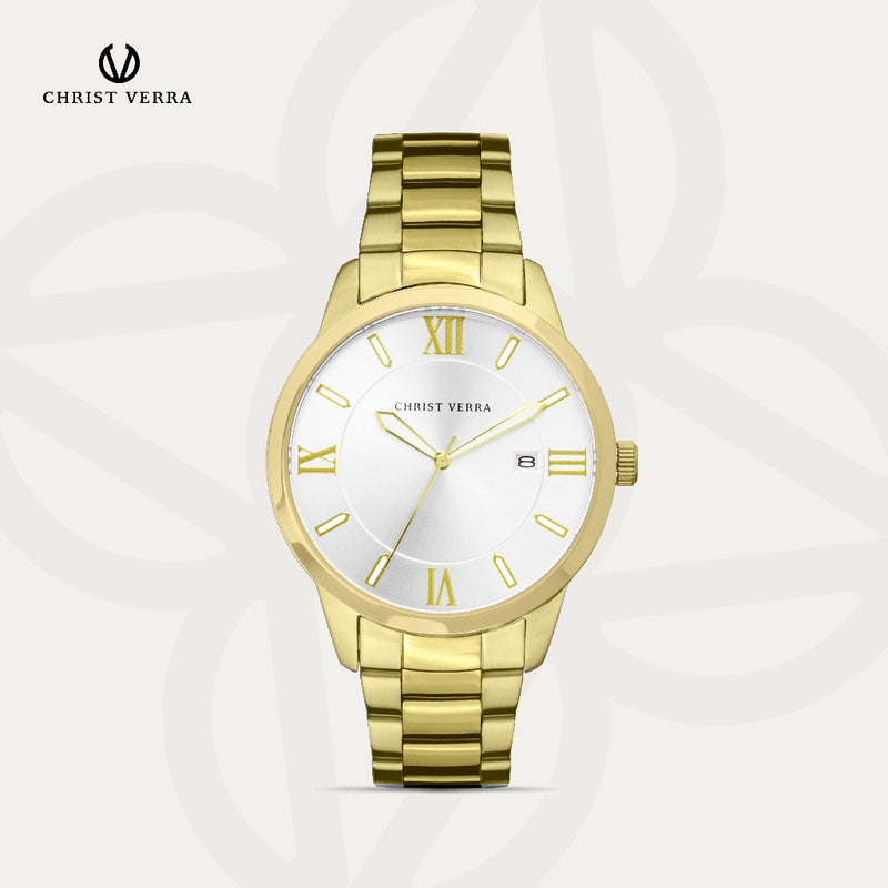 Christ Verra Jam Tangan Kasual Pria Series Couple CV 10639G-12 SLV