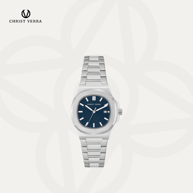 Christ Verra Jam Tangan Couple Chronograph Coppia Series CV 921548G-11 BLU CV 921548L-11 BLU